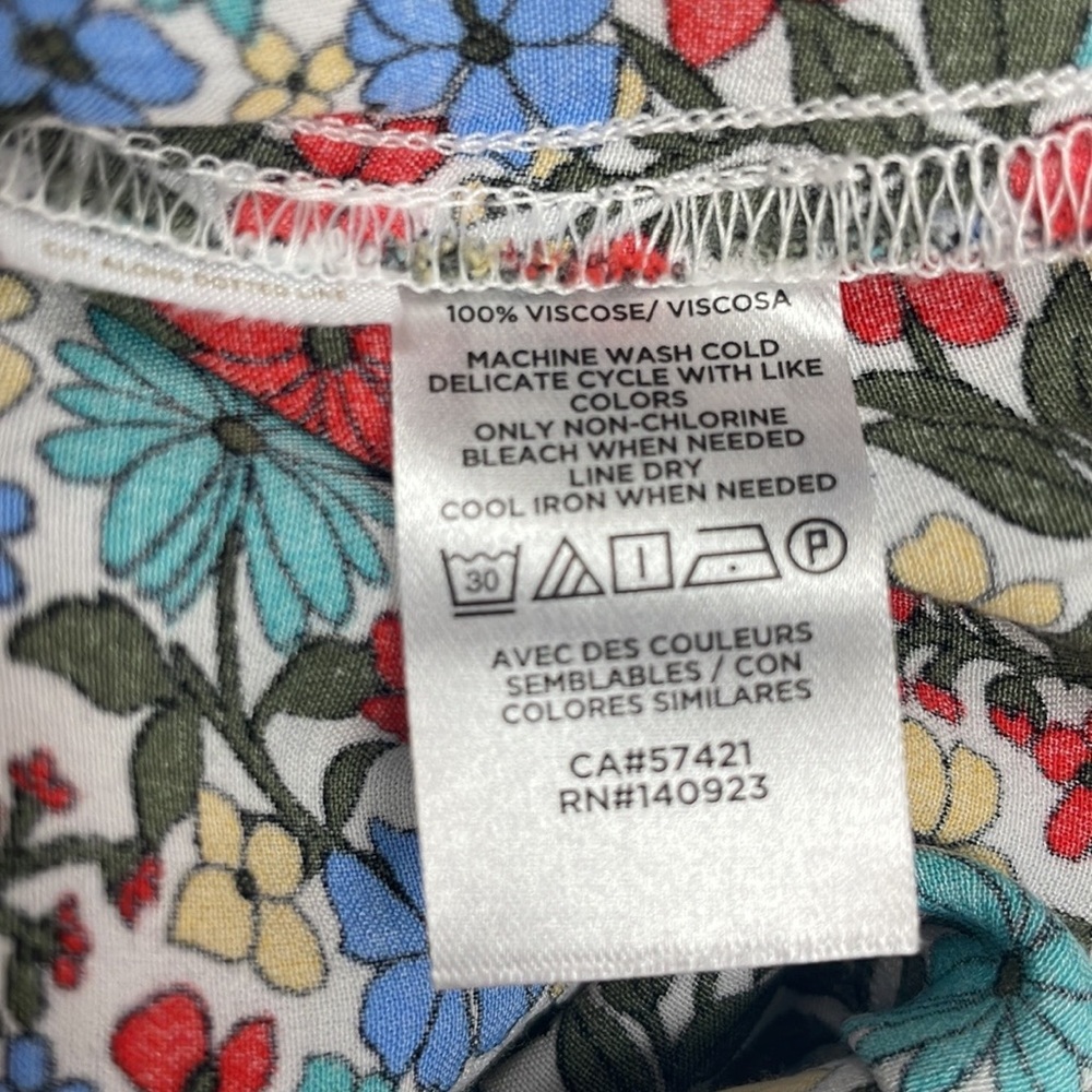 LOFT Floral Midi Skirt in Multi-Colored Print - Picture 7 of 8